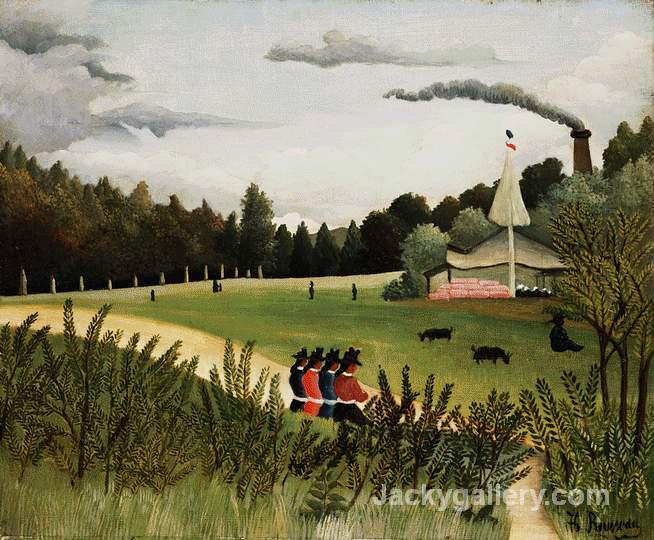 Park with Figures by Henri Rousseau paintings reproduction